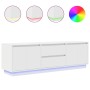 Mueble de TV con luces LED blanco 160,5x41x50 cm von , TV-Möbel - Ref: Foro24-3328426, Preis: 139,84 €, Rabatt: %