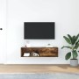 Mueble de TV de roble ahumado 100x31x25,5cm Madera ingeniería von , TV-Möbel - Ref: Foro24-861480, Preis: 52,83 €, Rabatt: %