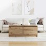 Mesa de centro con cajones roble artesanal 100x100x40 cm by , Coffee table - Ref: Foro24-3328407, Price: 169,74 €, Discount: %