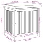 Cojines para exterior 60x50x61 cm madera maciza acacia von , Aufbewahrungsboxen für den Außenbereich - Ref: Foro24-4106473, P...