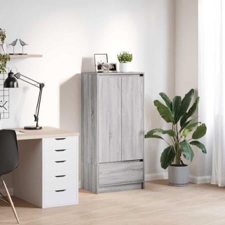 Armario con cajón gris Sonoma 55,5x34x119,5 cm by , Sideboards - Ref: Foro24-861648, Price: 96,70 €, Discount: %