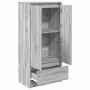 Armario con cajón gris Sonoma 55,5x34x119,5 cm by , Sideboards - Ref: Foro24-861648, Price: 96,70 €, Discount: %