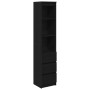 Aparador alto roble negro 37,5x35x180 cm madera de ingeniería by , Sideboards - Ref: Foro24-861662, Price: 102,10 €, Discount: %