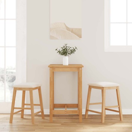 Sillas de bar con cojines 2 uds madera maciza caucho by , Kitchen stools - Ref: Foro24-4102578, Price: 106,96 €, Discount: %