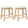 Sillas de bar con cojines 2 uds madera maciza caucho by , Kitchen stools - Ref: Foro24-4102578, Price: 106,96 €, Discount: %