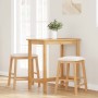 Sillas de bar con cojines 2 uds madera maciza caucho by , Kitchen stools - Ref: Foro24-4102578, Price: 106,96 €, Discount: %