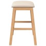Sillas de bar con cojines 2 uds madera maciza caucho by , Kitchen stools - Ref: Foro24-4102578, Price: 106,96 €, Discount: %