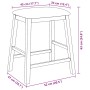 Sillas de bar con cojines 2 uds madera maciza caucho by , Kitchen stools - Ref: Foro24-4102578, Price: 106,96 €, Discount: %