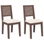 Sillas de comedor con cojines 2 uds madera maciza marrón caucho von , Essstühle - Ref: Foro24-4102476, Preis: 175,12 €, Rabat...