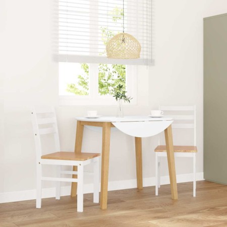 Sillas de comedor 2 unidades madera maciza de caucho blanco von , Essstühle - Ref: Foro24-4102422, Preis: 80,04 €, Rabatt: %