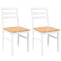 Sillas de comedor 2 unidades madera maciza de caucho blanco von , Essstühle - Ref: Foro24-4102422, Preis: 80,04 €, Rabatt: %