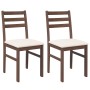 Sillas de comedor con cojines 2 uds madera maciza marrón caucho von , Essstühle - Ref: Foro24-4102417, Preis: 79,06 €, Rabatt: %