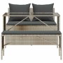 Set comedor de jardín 3 pzas cojines ratán sintético gris claro by , Garden sets - Ref: Foro24-4104186, Price: 258,93 €, Disc...