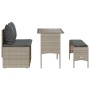 Set comedor de jardín 3 pzas cojines ratán sintético gris claro by , Garden sets - Ref: Foro24-4104186, Price: 258,93 €, Disc...
