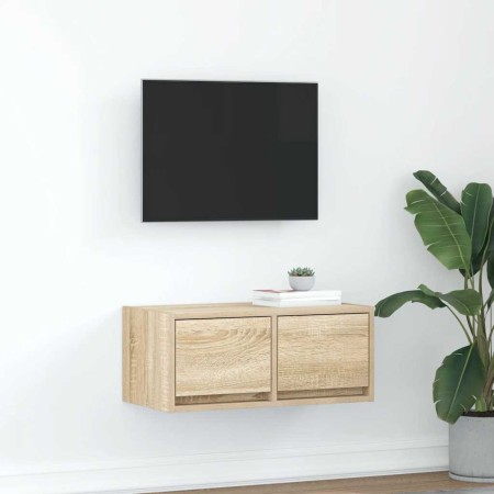 Mueble para TV madera contrachapada roble ahumado 60x31x25,5 cm de , Muebles TV - Ref: Foro24-861494, Precio: 47,52 €, Descue...