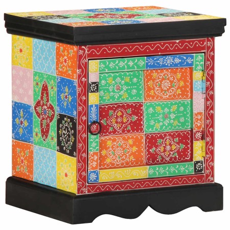 Mesilla de noche multicolor 40x35x45 cm madera maciza mango de , Mesitas de noche - Ref: Foro24-4017562, Precio: 97,38 €, Des...