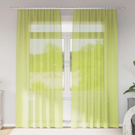 Cortinas de gasa con trabillas 2 uds. verde manzana von , Vorhänge und Gardinen - Ref: Foro24-4102254, Preis: 16,55 €, Rabatt: %