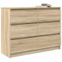 Aparador de madera contrachapada roble sonoma 100x35x76 cm by , Sideboards - Ref: Foro24-3328500, Price: 138,18 €, Discount: %
