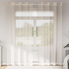 Cortinas de gasa con ojales 2 uds crema 140x245 cm von , Vorhänge und Gardinen - Ref: Foro24-4102074, Preis: 15,61 €, Rabatt: %