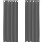 Cortinas de gasa con ojales 2 uds gris oscuro 140x260 cm von , Vorhänge und Gardinen - Ref: Foro24-4102081, Preis: 15,54 €, R...