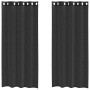Cortinas de gasa con ojales 2 uds negro140x245 cm von , Vorhänge und Gardinen - Ref: Foro24-4102062, Preis: 15,52 €, Rabatt: %