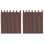 Cortinas de gasa con bolsillos para varillas 2 uds. marrón von , Vorhänge und Gardinen - Ref: Foro24-4102171, Preis: 12,79 €,...
