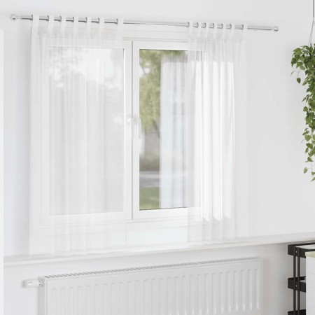 Cortinas de gasa con bolsillos para varillas 2 uds. blanco von , Vorhänge und Gardinen - Ref: Foro24-4102242, Preis: 12,77 €,...