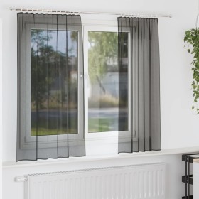 Cortinas de gasa con trabillas 2 uds. negro von , Vorhänge und Gardinen - Ref: Foro24-4102256, Preis: 12,84 €, Rabatt: %