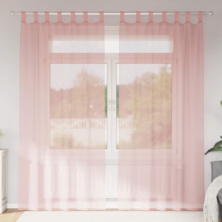 Cortinas de gasa con bolsillos para varillas 2 uds. rosa von , Vorhänge und Gardinen - Ref: Foro24-4102199, Preis: 14,63 €, R...