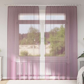 Cortinas de gasa con trabillas 2 uds morado 140x245 cm von , Vorhänge und Gardinen - Ref: Foro24-4102294, Preis: 14,92 €, Rab...