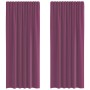 Cortinas de gasa con trabillas 2 uds morado 140x245 cm von , Vorhänge und Gardinen - Ref: Foro24-4102294, Preis: 15,15 €, Rab...