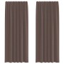 Cortinas de gasa con trabillas 2 uds. marrón von , Vorhänge und Gardinen - Ref: Foro24-4102263, Preis: 14,52 €, Rabatt: %