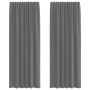 Cortinas de gasa con trabillas 2 uds gris oscuro 140x260 cm von , Vorhänge und Gardinen - Ref: Foro24-4102275, Preis: 15,49 €...
