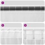 Cortinas de gasa con trabillas 2 uds turquesa 140x260 cm von , Vorhänge und Gardinen - Ref: Foro24-4102330, Preis: 15,49 €, R...