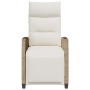 Silla de jardín reclinable con mesa auxiliar ratán beige von , Gartenstühle - Ref: Foro24-4108277, Preis: 203,13 €, Rabatt: %