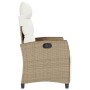 Silla de jardín reclinable con mesa auxiliar ratán beige von , Gartenstühle - Ref: Foro24-4108277, Preis: 203,13 €, Rabatt: %