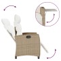 Silla de jardín reclinable con mesa auxiliar ratán beige von , Gartenstühle - Ref: Foro24-4108277, Preis: 203,13 €, Rabatt: %