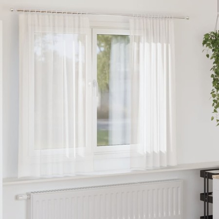 Cortinas de gasa con trabillas 2 uds. color blanco 140x175 cm von , Vorhänge und Gardinen - Ref: Foro24-4102332, Preis: 15,15...