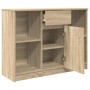Aparador con cajón roble Sonoma 101x35x76 cm madera ingeniería by , Sideboards - Ref: Foro24-861564, Price: 91,68 €, Discount: %