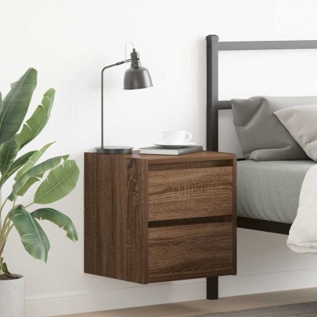 Mesillas de noche de pared 2 uds roble marrón 38x34x40 cm by , Nightstands - Ref: Foro24-861260, Price: 94,11 €, Discount: %