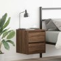 Mesillas de noche de pared 2 uds roble marrón 38x34x40 cm de , Mesitas de noche - Ref: Foro24-861260, Precio: 97,91 €