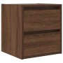 Mesillas de noche de pared 2 uds roble marrón 38x34x40 cm de , Mesitas de noche - Ref: Foro24-861260, Precio: 97,91 €