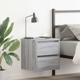 Mesilla de noche de pared gris Sonoma 38x34x40 cm von , Nachttische - Ref: Foro24-861257, Preis: 48,00 €, Rabatt: %