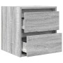 Mesilla de noche de pared gris Sonoma 38x34x40 cm de , Mesitas de noche - Ref: Foro24-861257, Precio: 46,27 €, Descuento: %