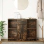 Aparador con cajón roble ahumado 101x35x76 cm madera ingeniería by , Sideboards - Ref: Foro24-861566, Price: 90,83 €, Discoun...