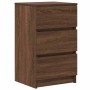 Mesillas de noche con 3 cajones 2 uds roble marrón 39x35x65 cm by , Nightstands - Ref: Foro24-861350, Price: 109,07 €, Discou...