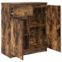 Aparador con cajón roble ahumado 71x35x84 cm madera ingeniería by , Sideboards - Ref: Foro24-861593, Price: 87,40 €, Discount: %
