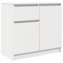 Aparador con cajón blanco 71x35x65 cm madera de ingeniería von , Sideboards - Ref: Foro24-861598, Preis: 78,96 €, Rabatt: %