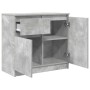 Aparador con cajón gris hormigón 71x35x65 cm madera ingeniería by , Sideboards - Ref: Foro24-861601, Price: 76,22 €, Discount: %