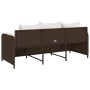 Sofá de jardín con cojines 3 plazas ratán sintético marrón by , Outdoor sofas - Ref: Foro24-4104173, Price: 225,67 €, Discoun...